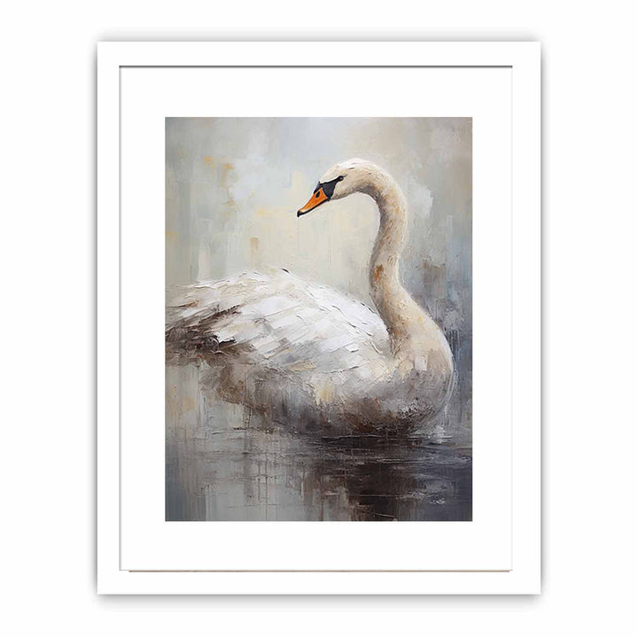 Modern White Bird Art Painting