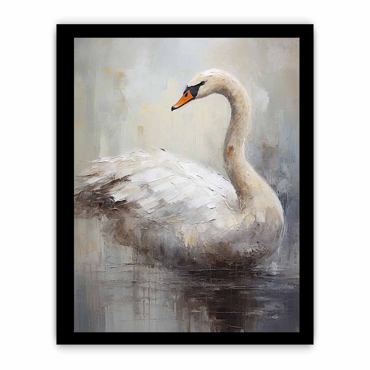 Modern White Bird Art Painting