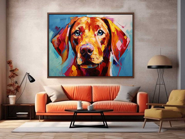 Modern Yellow Dog Art Painting