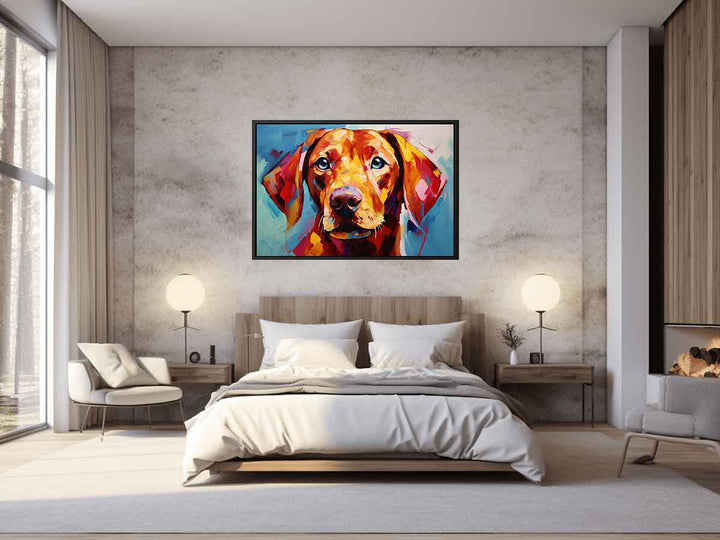 Modern Yellow Dog Art Painting