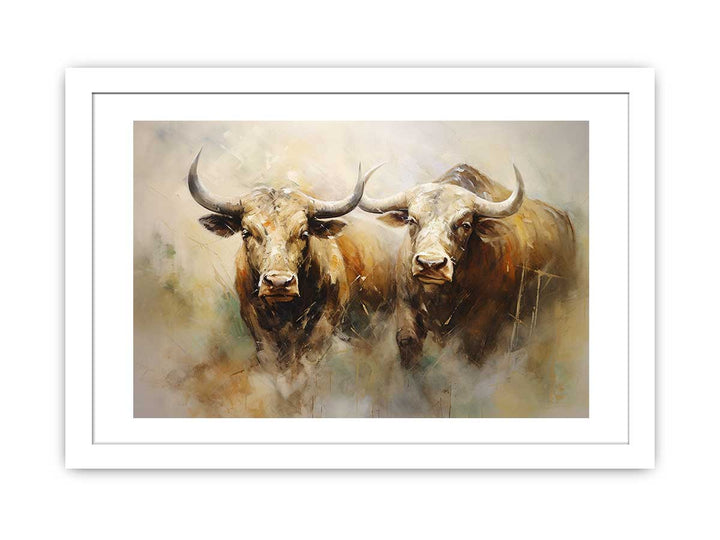 Modern Two Buffallo Art Painting