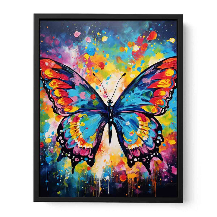 Modern Art Painting Colorful Butterfly  