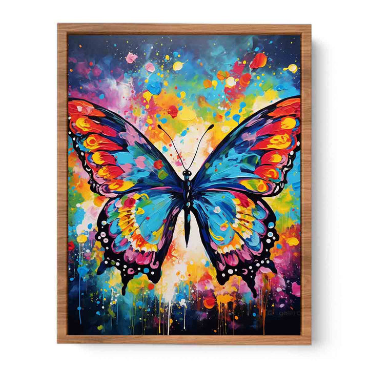 Modern Art Painting Colorful Butterfly  