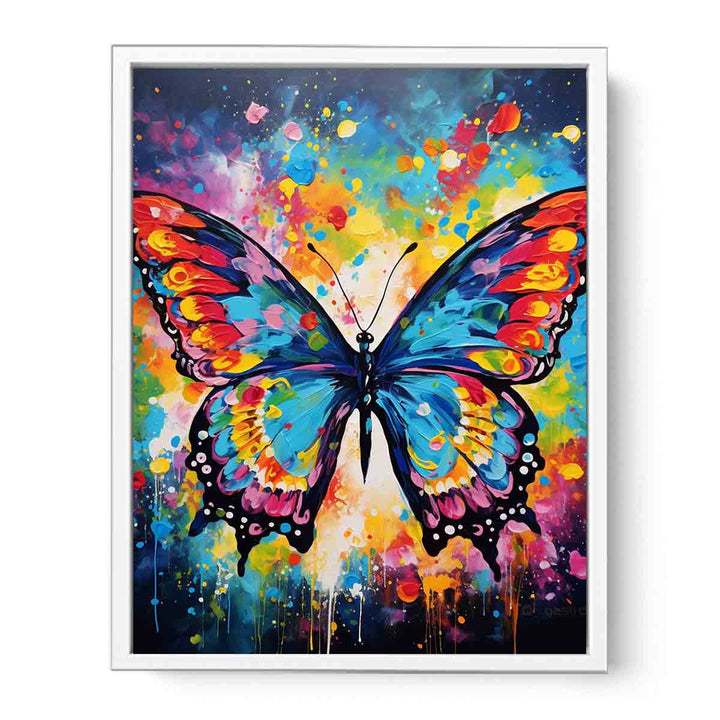 Modern Art Painting Colorful Butterfly  Canvas Print