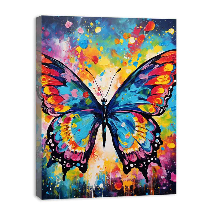 Modern Art Painting Colorful Butterfly  