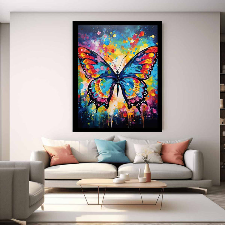 Modern Art Painting Colorful Butterfly  