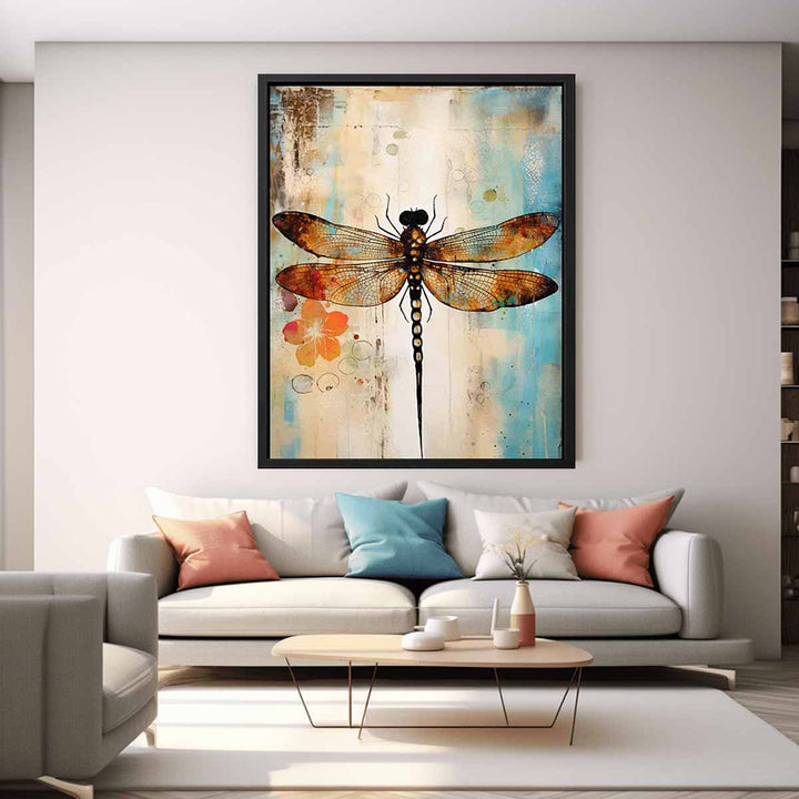 Modern Dragonfly Art Painting