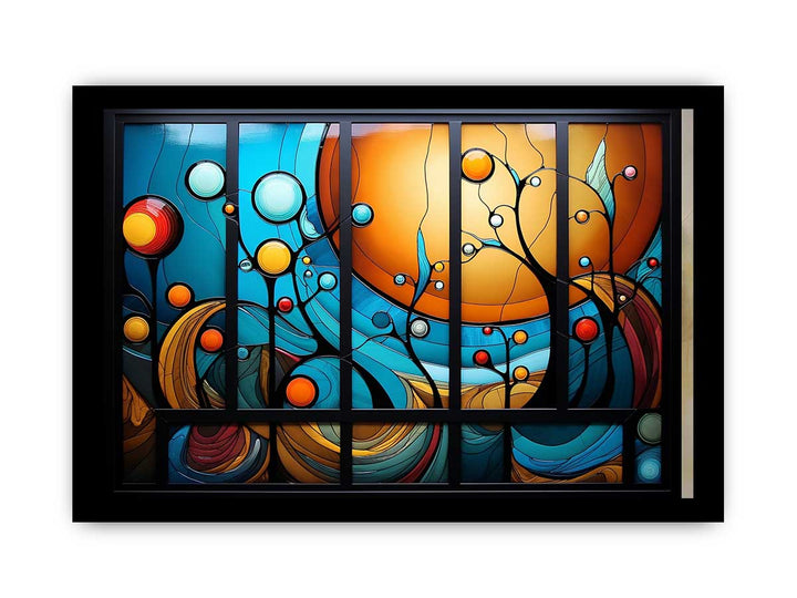 Modern Window Art Painting