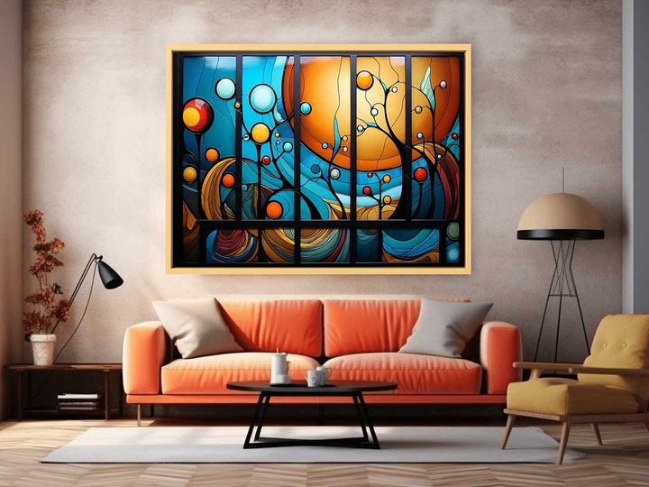 Modern Window Art Painting