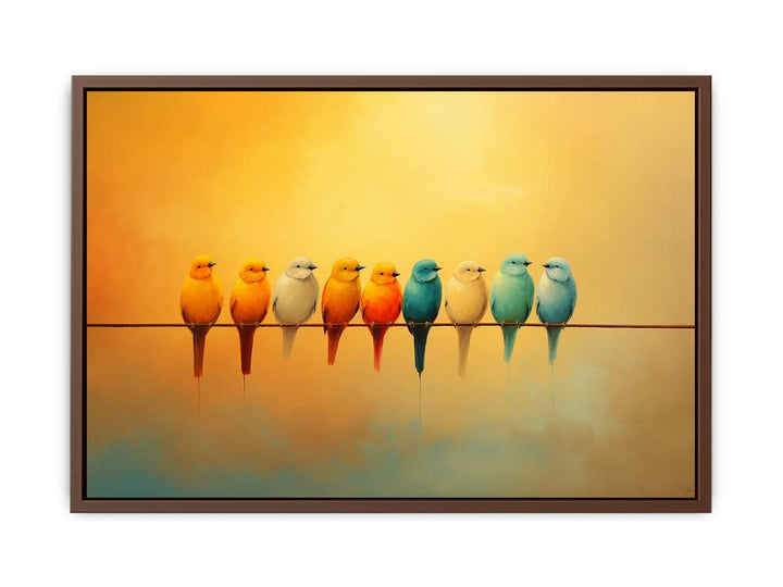 Modern Bird Branches Art Painting