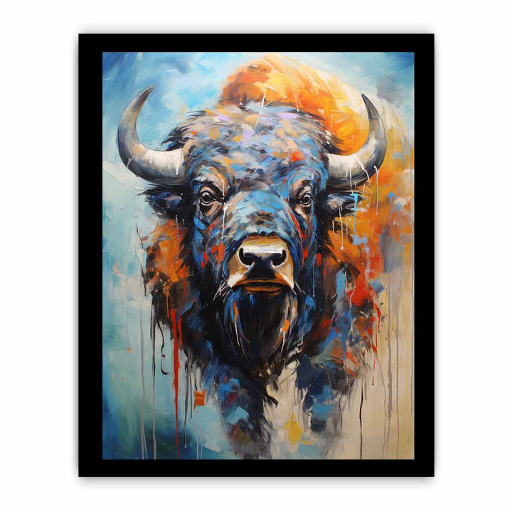 Modern Buffalo Art Painting
