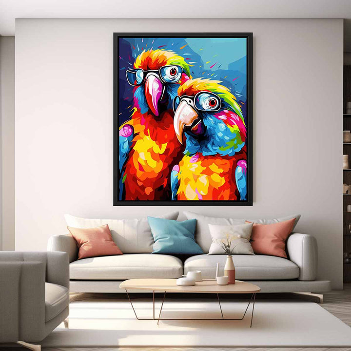 Two Parrot Modern Art Painting