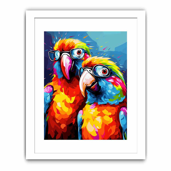 Two Parrot Modern Art Painting