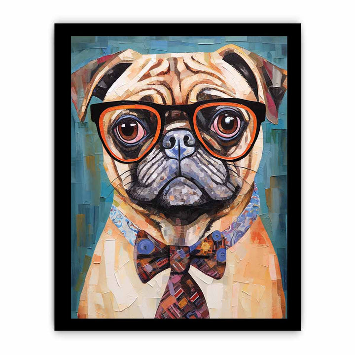 Modern Pug Dog Art Painting