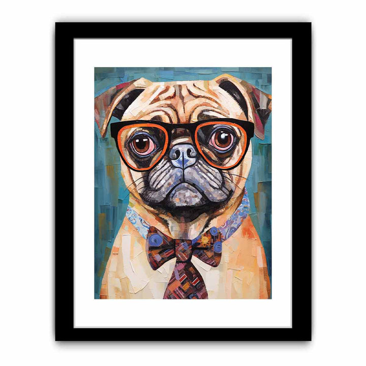 Modern Pug Dog Art Painting