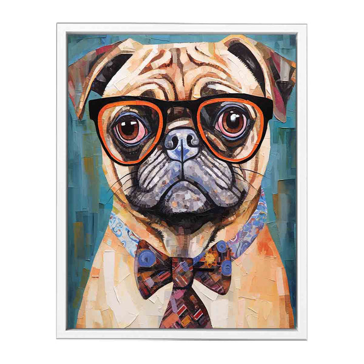 Modern Pug Dog Art Painting