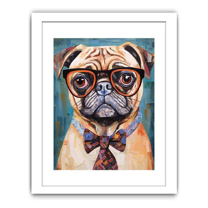 Modern Pug Dog Art Painting