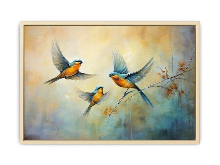 Three Bird Modern Art Painting