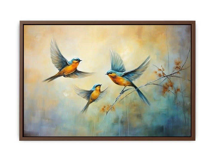 Three Bird Modern Art Painting