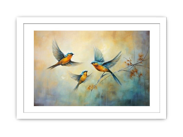 Three Bird Modern Art Painting