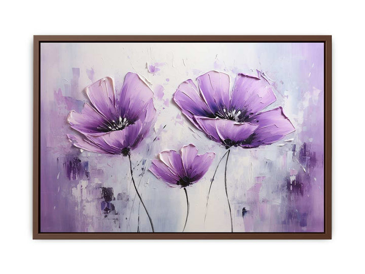 Three Purple Flower Art Painting