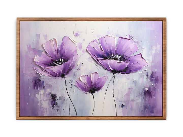 Three Purple Flower Art Painting