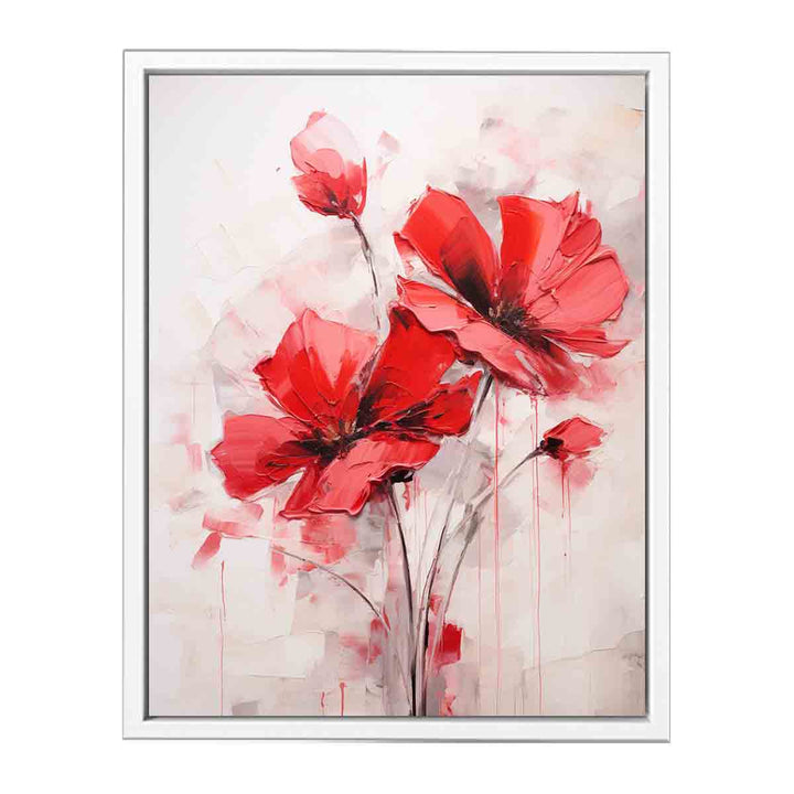 Two Red Flower Art Painting