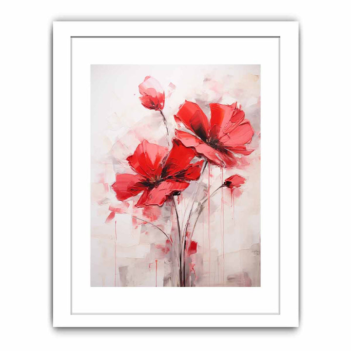 Two Red Flower Art Painting