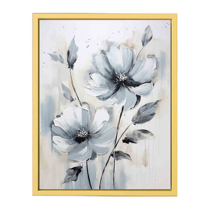 Flower Grey Art Painting