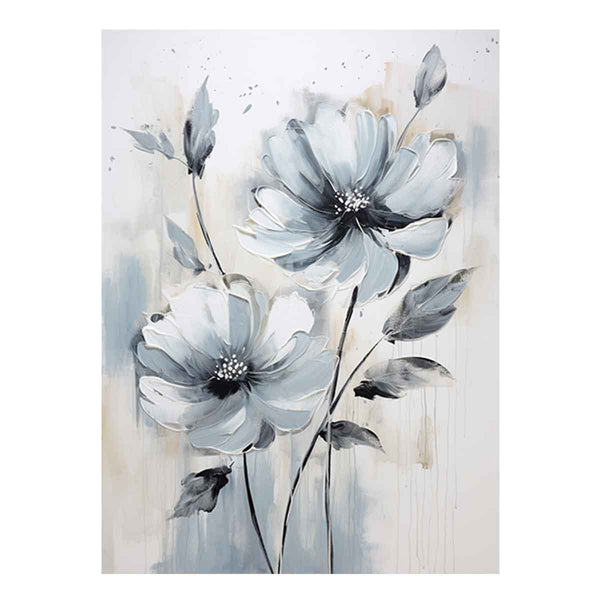 Flower Grey Art Painting