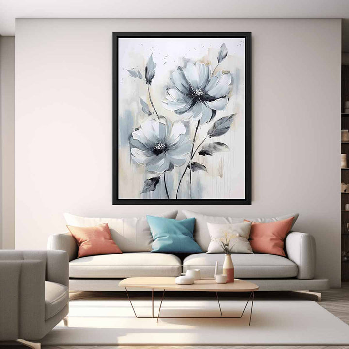 Flower Grey Art Painting