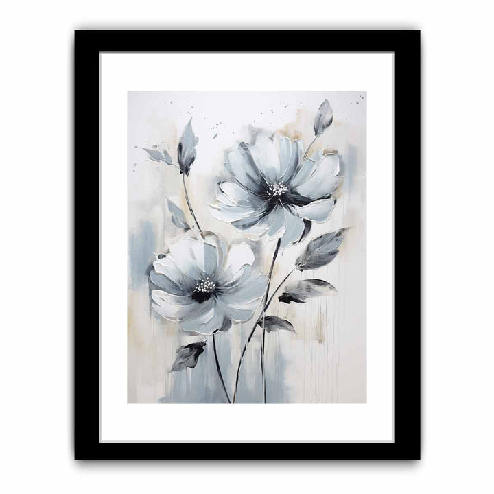 Flower Grey Art Painting