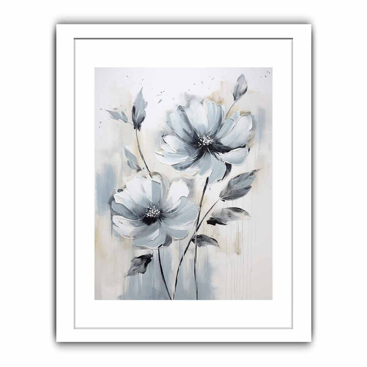 Flower Grey Art Painting