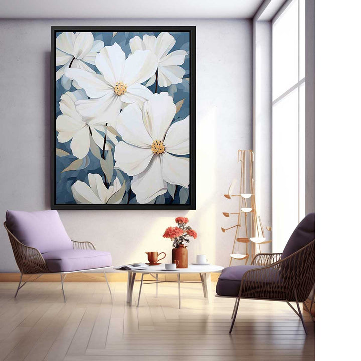 Flower White Art Painting  