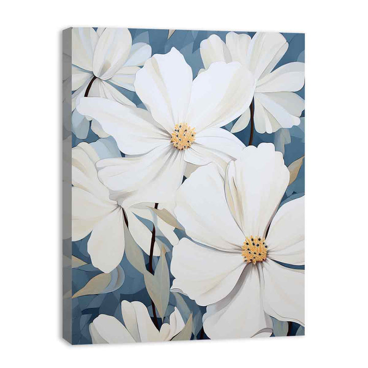 Flower White Art Painting  