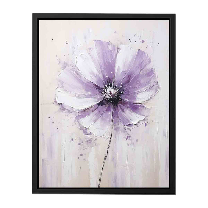 Flower White Purple Art Painting  