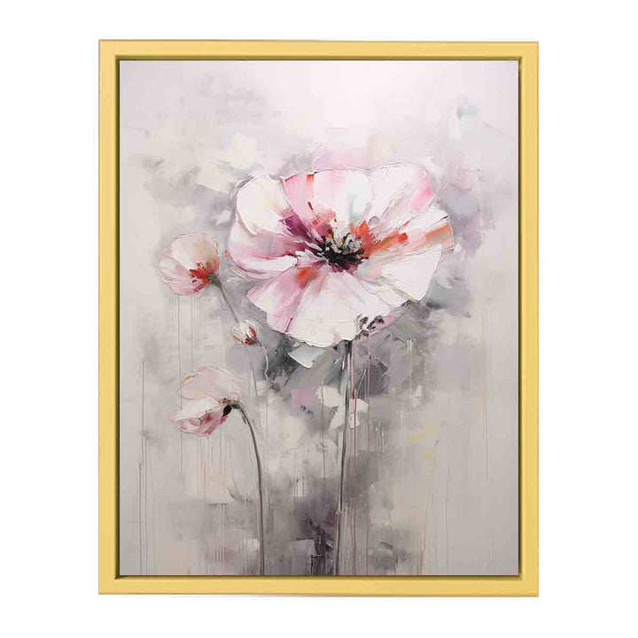 Flower Art Painting White Pink