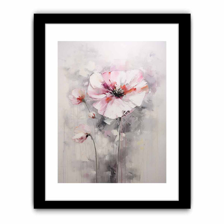 Flower Art Painting White Pink