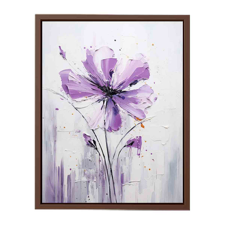 Flower Art White Purple Painting