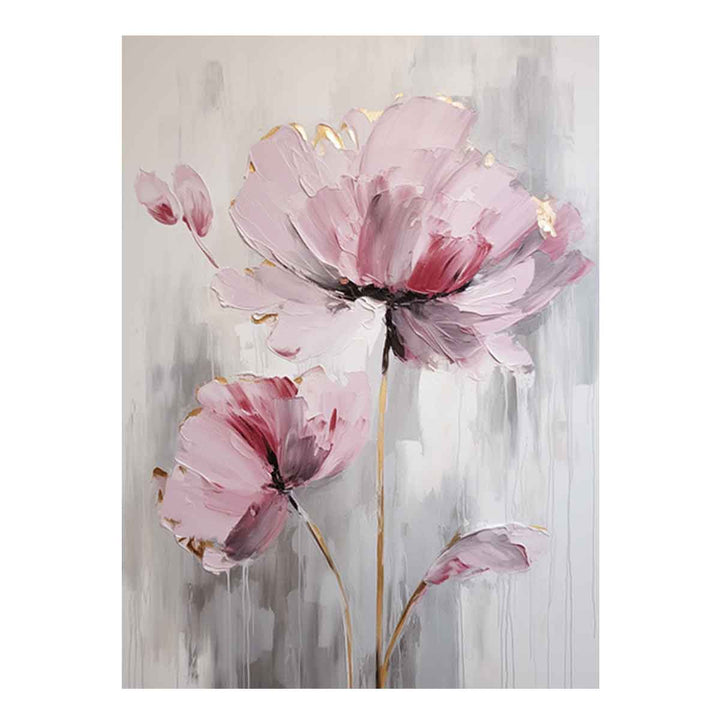 Pink White Flower Painting