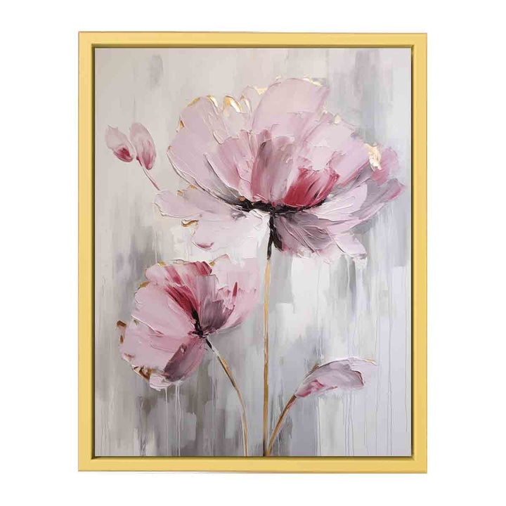 Pink White Flower Painting