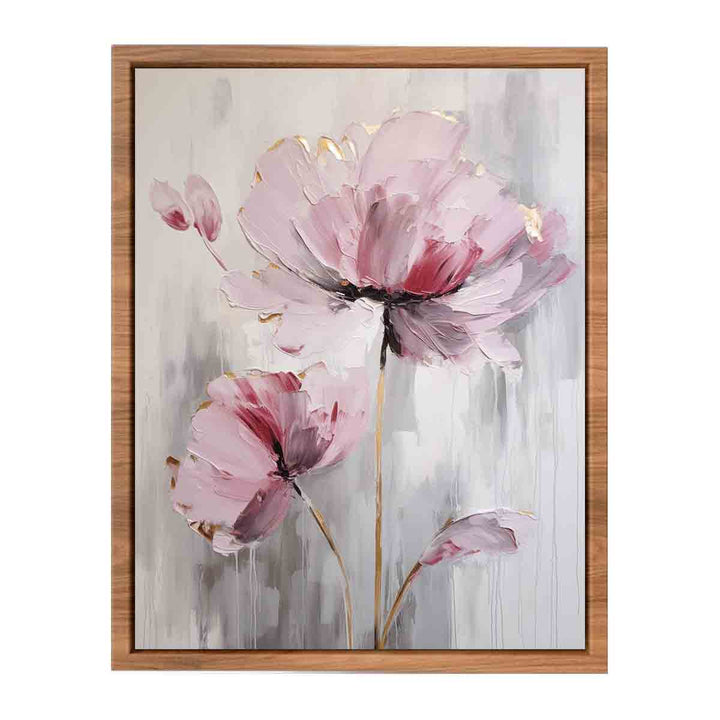 Pink White Flower Painting