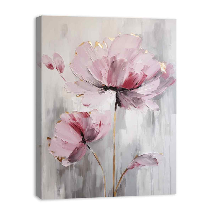 Pink White Flower Painting