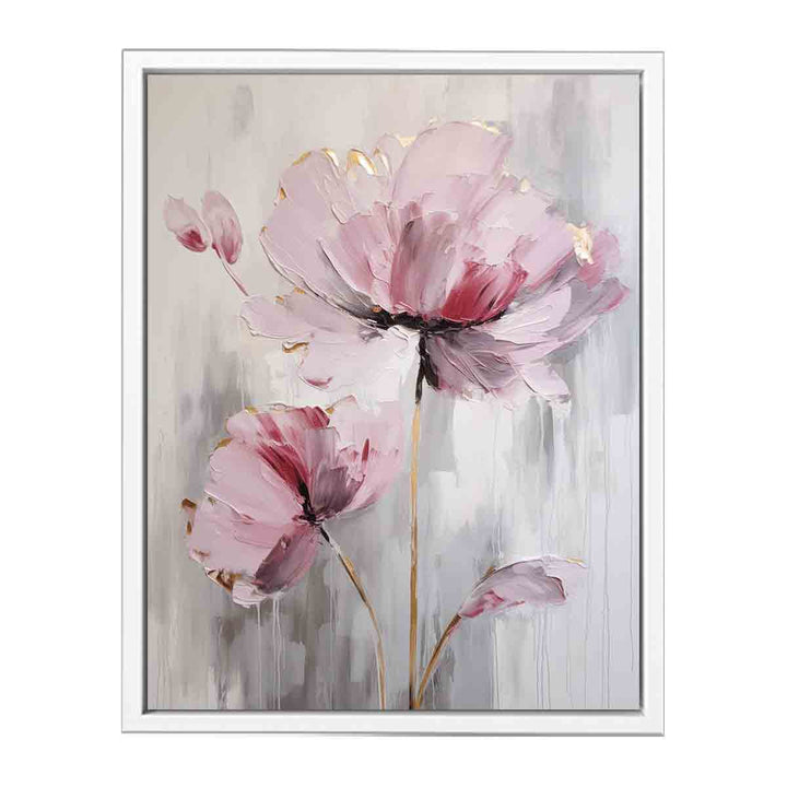 Pink White Flower Painting