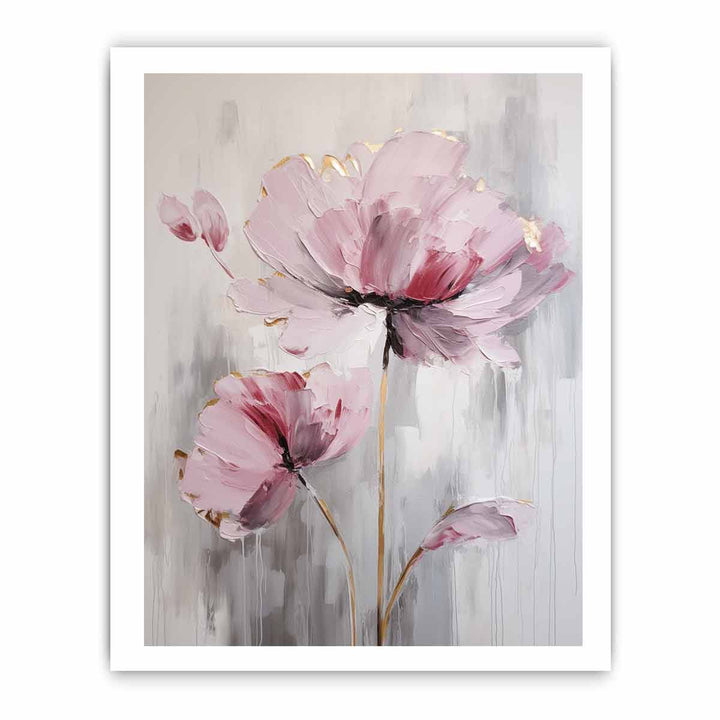 Pink White Flower Painting