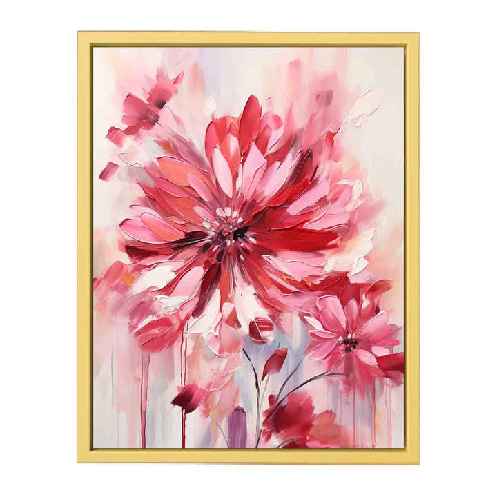 Pink Red Flower Painting