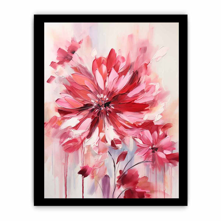 Pink Red Flower Painting