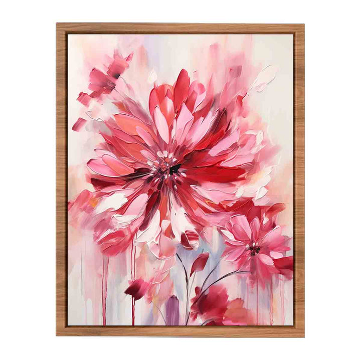 Pink Red Flower Painting