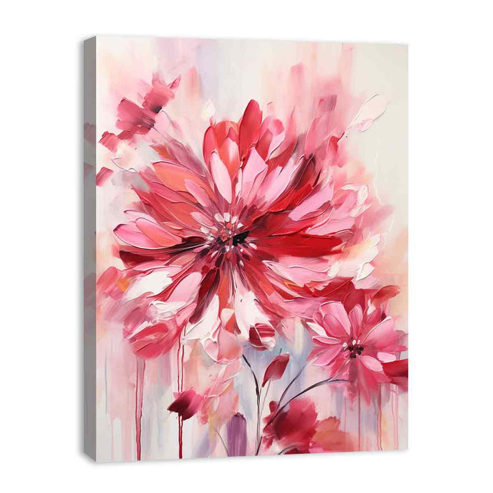 Pink Red Flower Painting