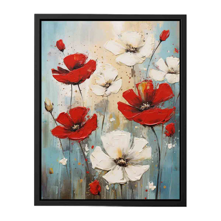 Flower Painting Red White